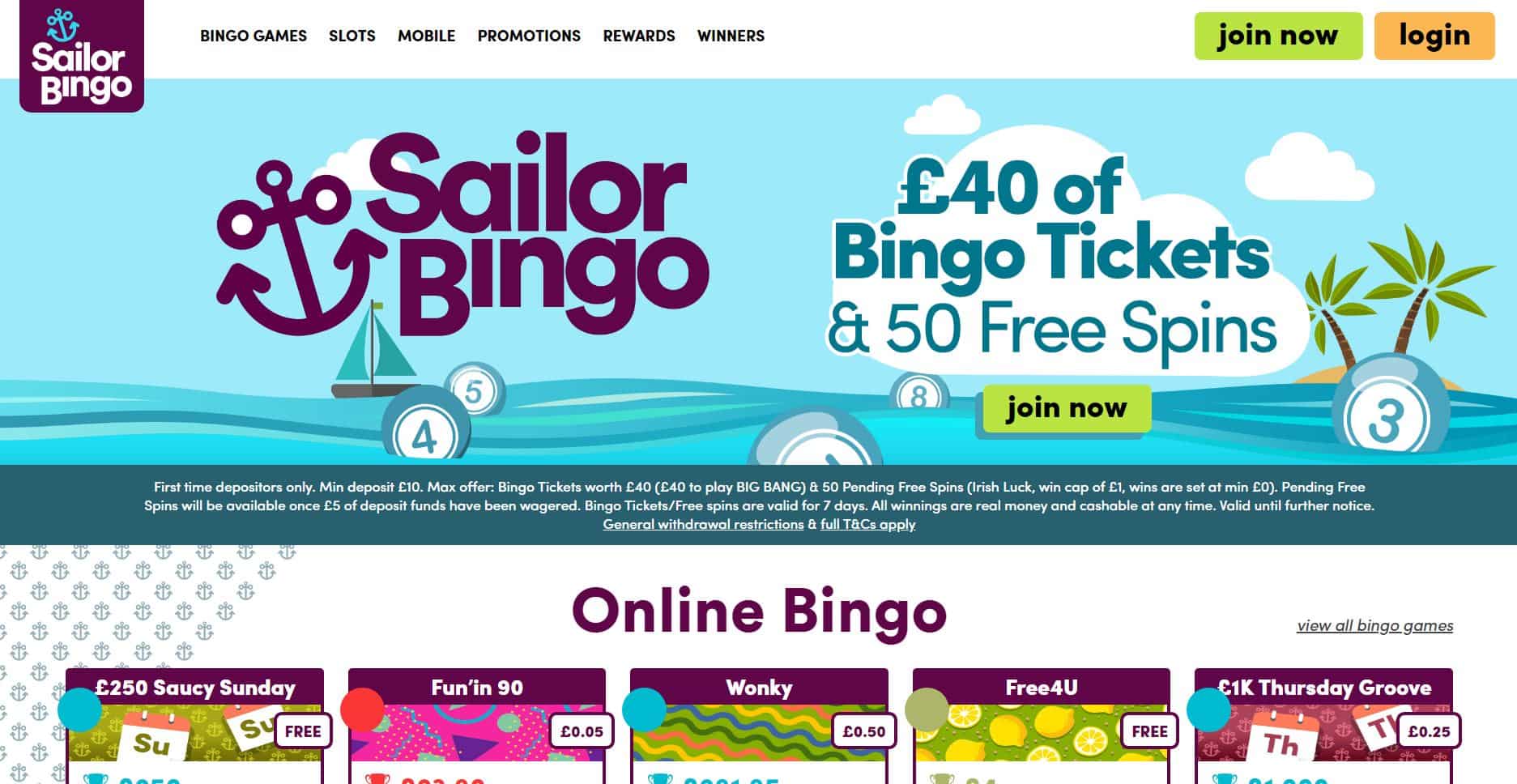 jogar bingo online come sailor bingo