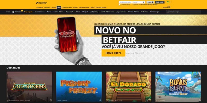 Caça Níqueis Online de cassino betfair