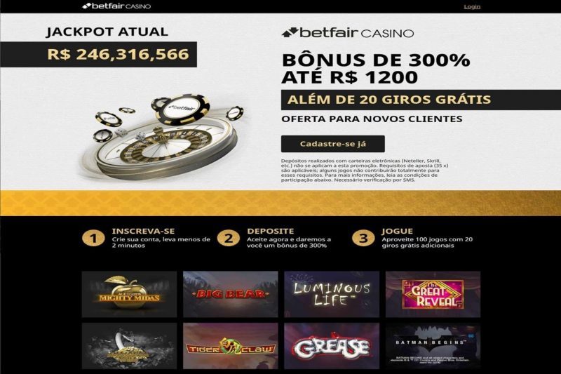 site de cassino betfair